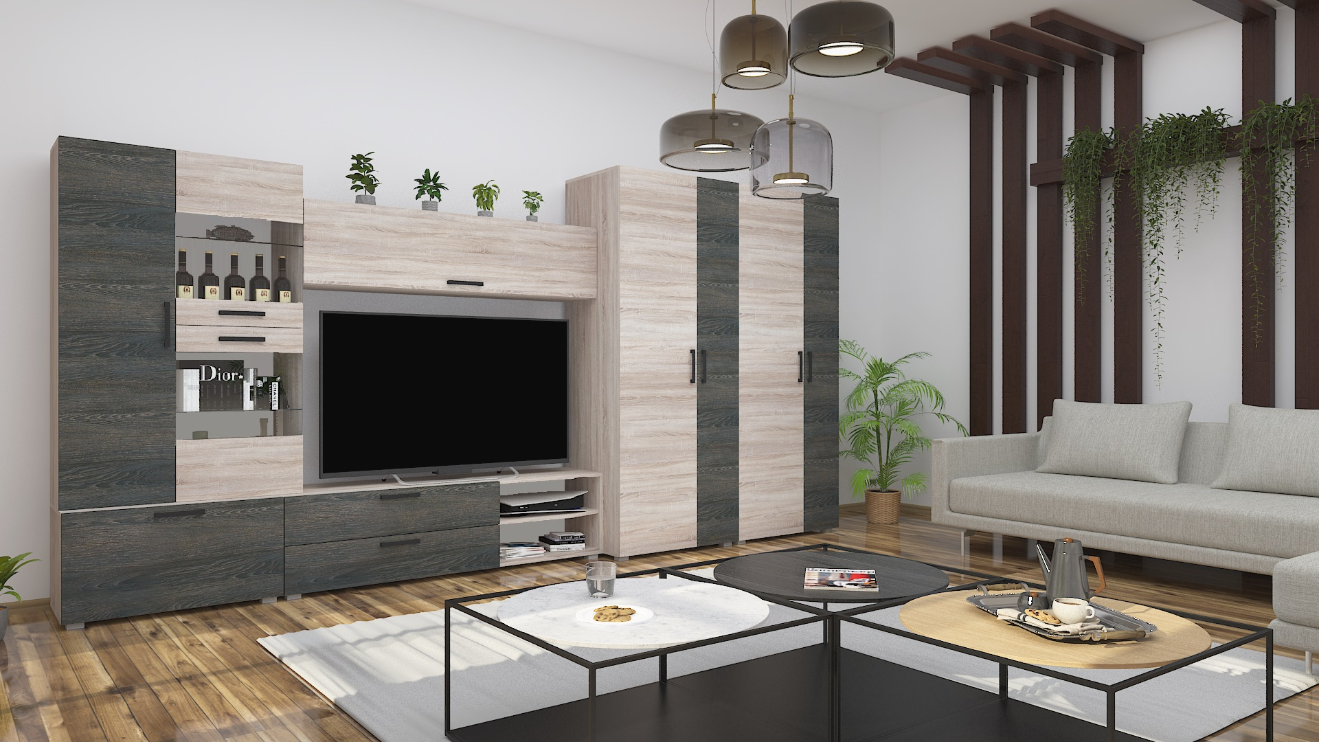 Corpus Capri 6-os összeállítás 400 cm 150 cm-es Tv-s hátlappal
