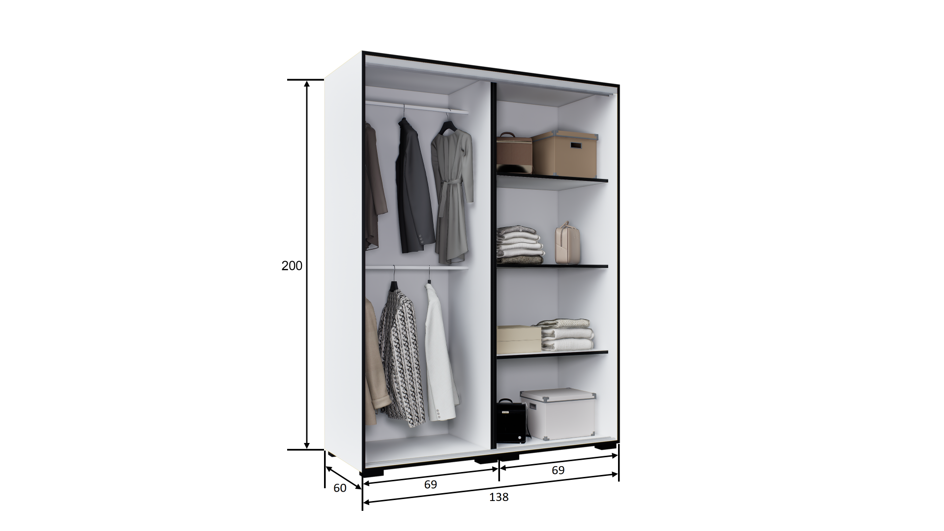 Corpus Tolóajtós RETRO-A 138 cm Sanremo-Sanremo